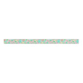 Charleston Pastel Preppy Palm Beach Pattern Print Grosgrain Lint (Voorkant)