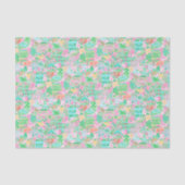 Charleston Pastel Preppy Palm Beach Pattern Print Tissuepapier (Voorkant)