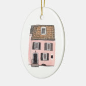Charleston Pink House Ornament (Links)
