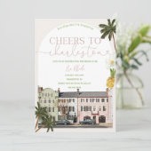 Charleston SC Bachelorette Invitation & Itinéraire (Debout devant)