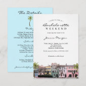 Charleston SC Bachelorette Party Invitation de fin (Devant / Derrière)