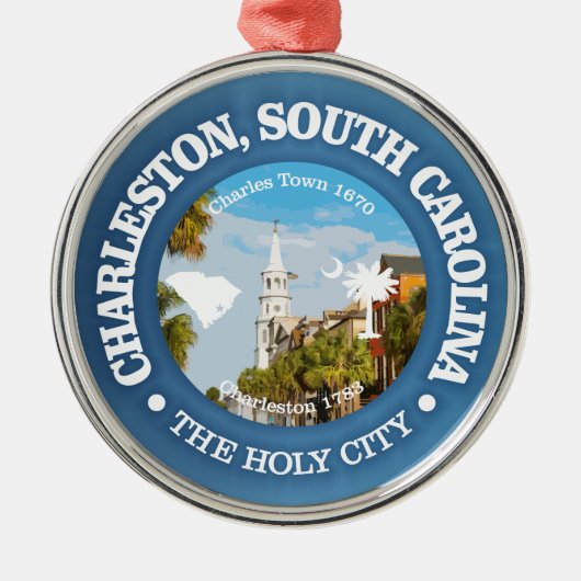 Charleston SC (C) Metalen Ornament (Voorkant)