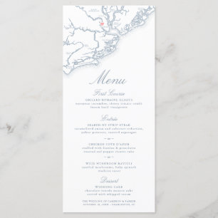 Charleston SC Carte Elegant Dusty Blue Mariage