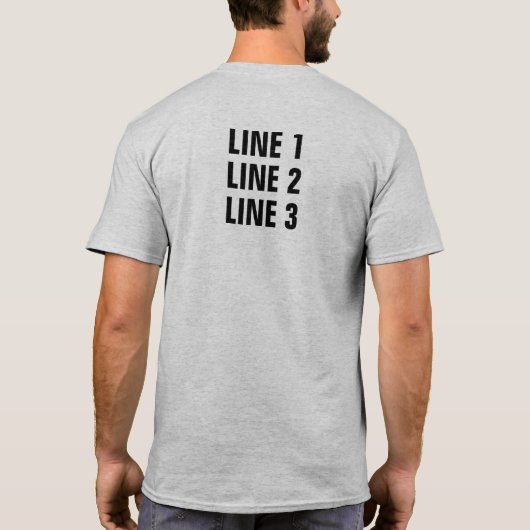 Charleston SC Chapter - CUST 3 Lines Back BLK T-shirt (Achterkant)