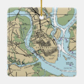 Charleston SC Chart Keramisch Ornament (Achterkant)