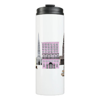 Charleston SC City Rainbow Row Thermal Tumbler Thermosbeker