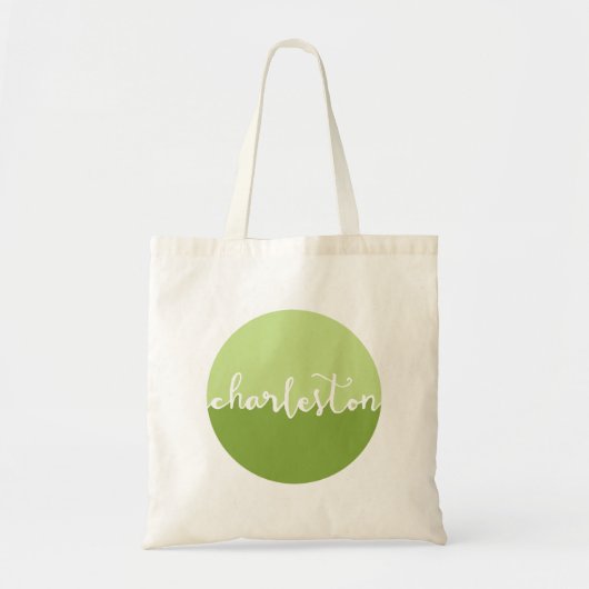 Charleston, SC | Green Circle Ombre Tote Bag (Voorkant)