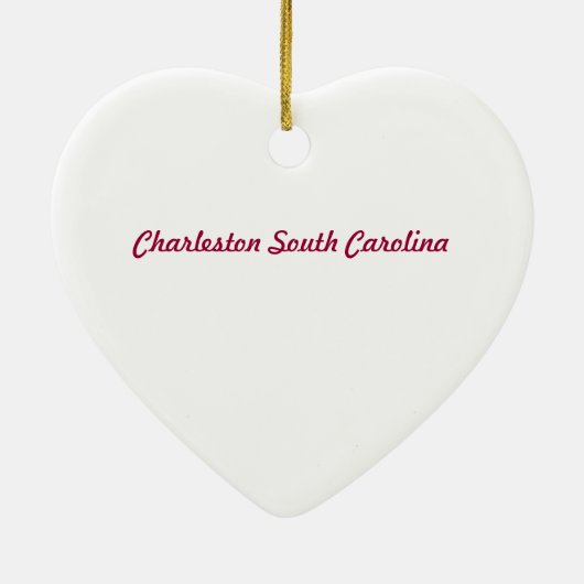 Charleston SC Heart Ornament (Achterkant)