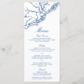 Charleston SC Kaart Elegant Navy Blue Bruiloft (Voorkant)