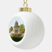 Charleston SC Pineapple Fountain, Waterfront Park Keramische Bal Ornament (Rechts)