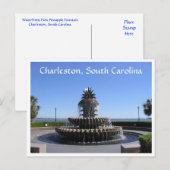 Charleston SC Waterfront Park Fountain Post Card Briefkaart (Voorkant / Achterkant)