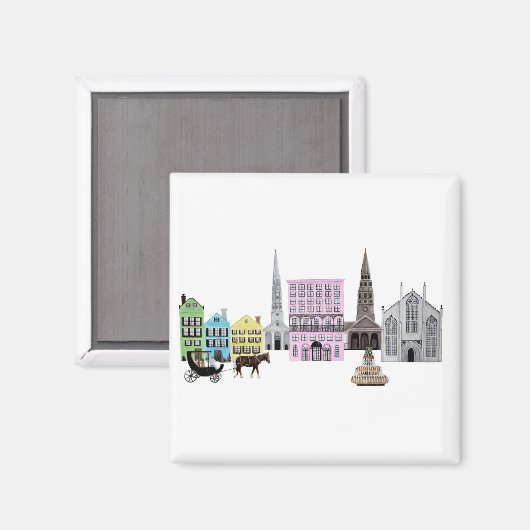 charleston skyline magneet (Voorkant / Achterkant)