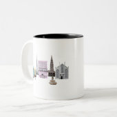 charleston skyline tweekleurige koffiemok (Voorkant links)