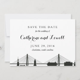 Charleston South Carolina Black Save the Date