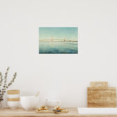 Charleston South Carolina Bridge Waterverf Print (Keuken)