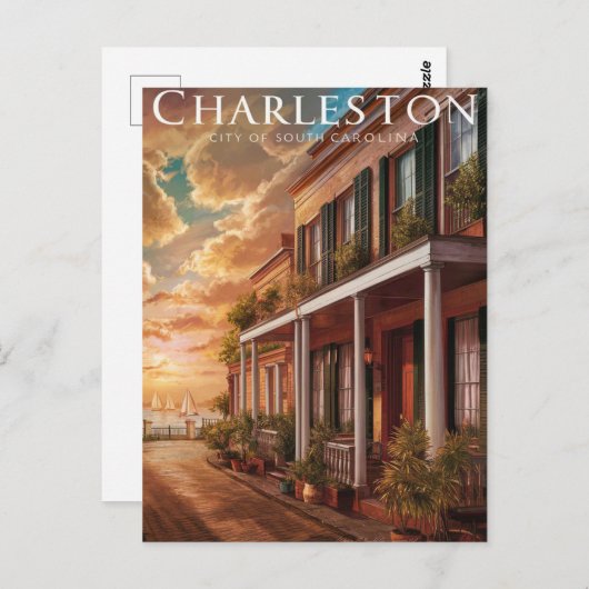 Charleston, South Carolina Briefkaart (Voorkant / Achterkant)
