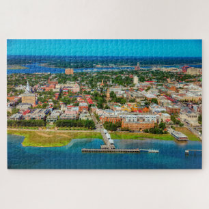 Charleston South Carolina City Skyline Foto Legpuzzel
