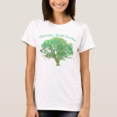 Charleston South Carolina Elegant Live Oak Tree T-shirt (Voorkant)