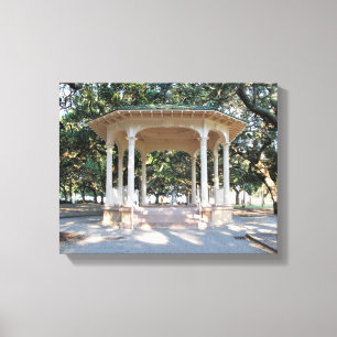 Charleston South Carolina, Gazebo, Battery Canvas Afdruk