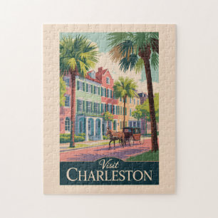 Charleston South Carolina Illustratie Reis Kunst Legpuzzel