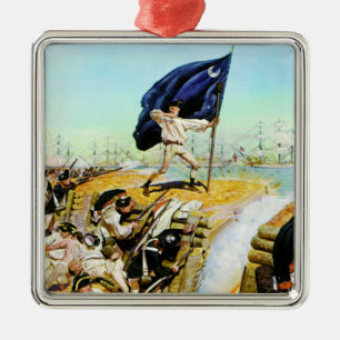 Charleston, South Carolina, juni 1776 Metalen Ornament