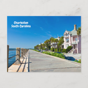 Charleston, South Carolina Mooi strand, Pier Briefkaart