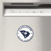 Charleston South Carolina Navy SC Flag Palm Trees Magneet (Insitu (Vaatwasser))