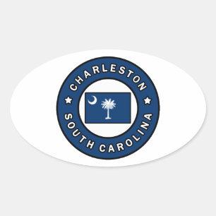 Charleston South Carolina Ovale Sticker
