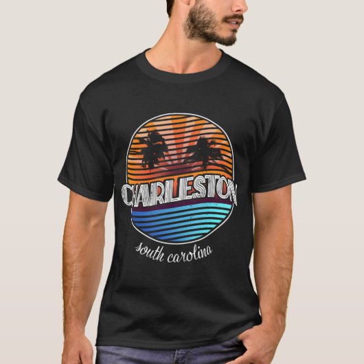 Charleston South Carolina Palm Tree T-shirt (Voorkant)