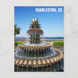 Charleston South Carolina Pineapple Fountain Briefkaart
