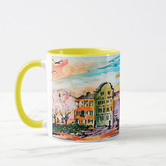 Charleston South Carolina Rainbow Row Whimsical Mok