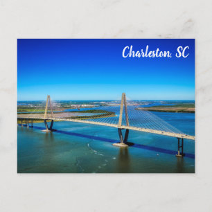 Charleston South Carolina Ravenel Bridge Foto Briefkaart