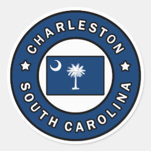 Charleston South Carolina Ronde Sticker