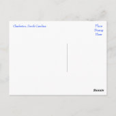 Charleston South Carolina (SC) Fountain Post Card Briefkaart (Achterkant)