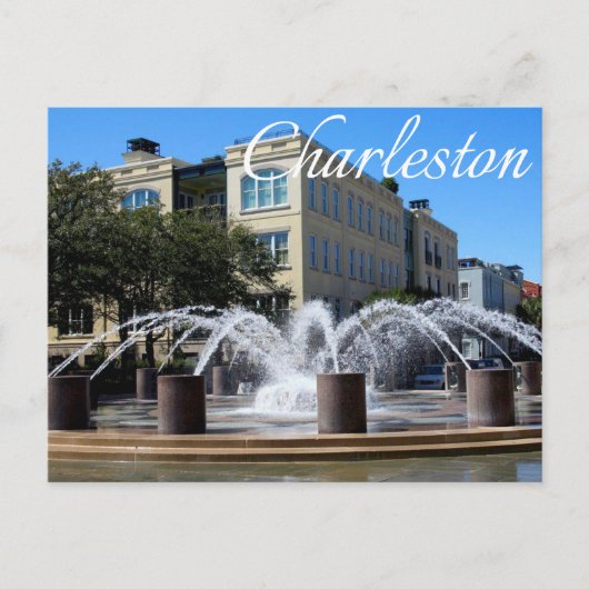 Charleston South Carolina (SC) Fountain Post Card Briefkaart (Voorkant)