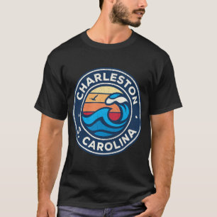 Charleston South Carolina SC nautische golven T-shirt
