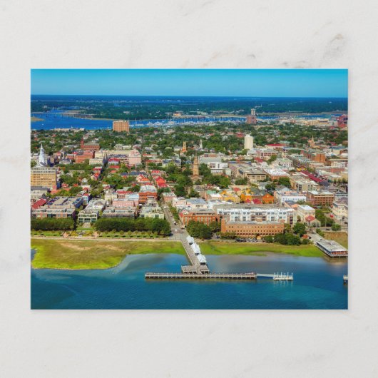 Charleston, South Carolina Skyline Briefkaart (Voorkant)