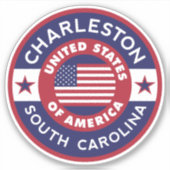 CHARLESTON, South Carolina Sticker (Voorkant)