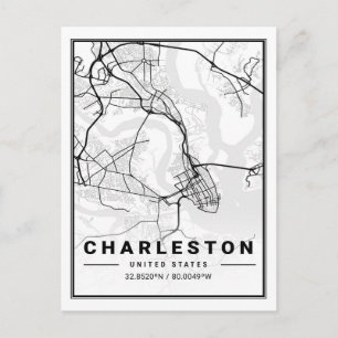 Charleston South Carolina USA Travel City Map Briefkaart