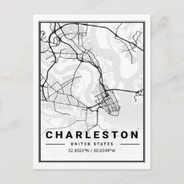 Charleston South Carolina USA Travel City Map Briefkaart