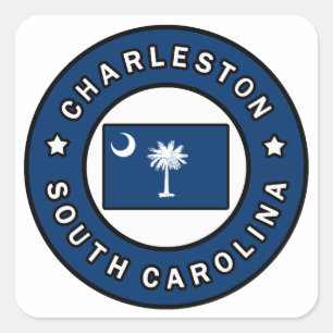 Charleston South Carolina Vierkante Sticker
