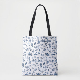Charleston Toile bij de marine Draagtas