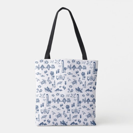 Charleston Toile in de Canvas tas (Achterkant)