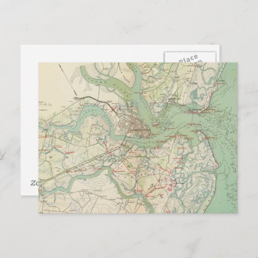 Charleston, verdediging briefkaart (Voorkant / Achterkant)