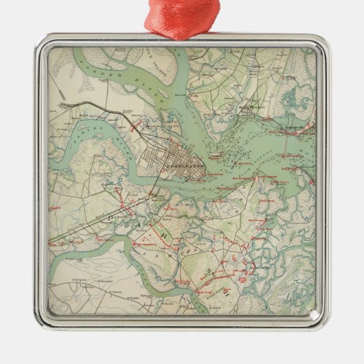 Charleston, verdediging metalen ornament (Voorkant)