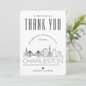 Charleston Wedding | Hartelijk dank + Fotokaart Kaart (Staand voorkant)