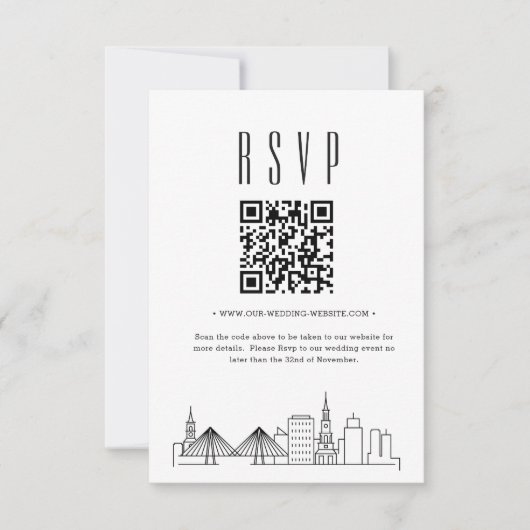 Charleston Wedding QR-code RSVP (Voorkant)