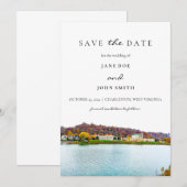 Charleston West Virginia flat Save the Date Kaart (Voorkant / Achterkant)