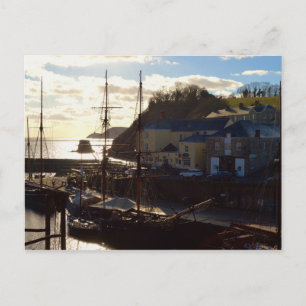 Charlestown Harbour Cornwall UK Poldark Location Briefkaart