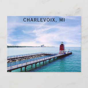 Charlevoix Michigan Vuurtoren Reizen Briefkaart